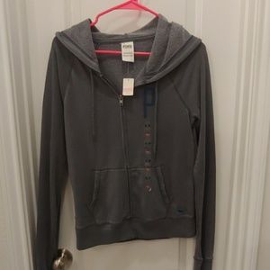 Gray Victoria secret pink hoodie